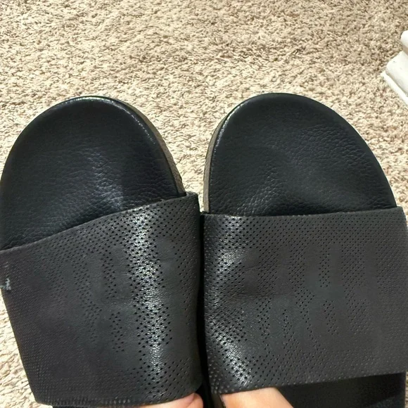 FRYE black leather slide sandals - Picture 6 of 6